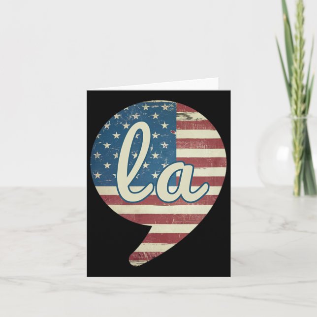 Cartão Kamala Harris 47 Presidente La Usa Flag 2024 Ameri (Frente)