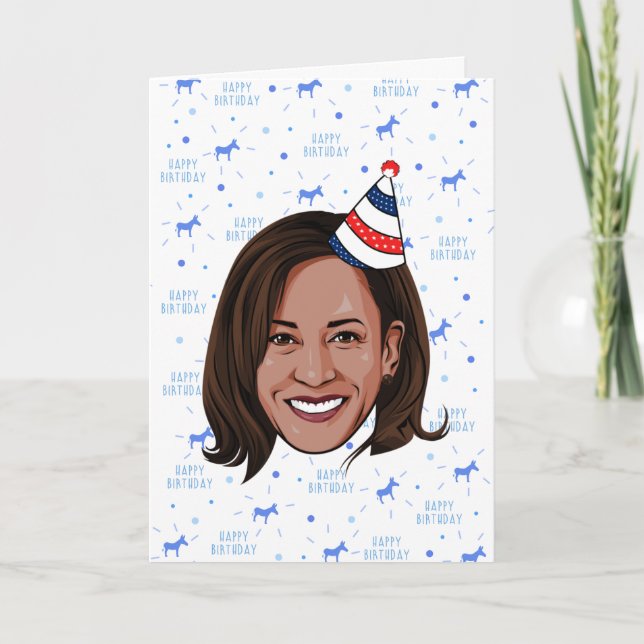 Cartão Kamala Harris Birthday (Frente)