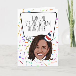 Cartão Kamala Harris Birthday: De Uma Mulher Forte