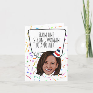 Cartão Kamala Harris Birthday: De Uma Mulher Forte