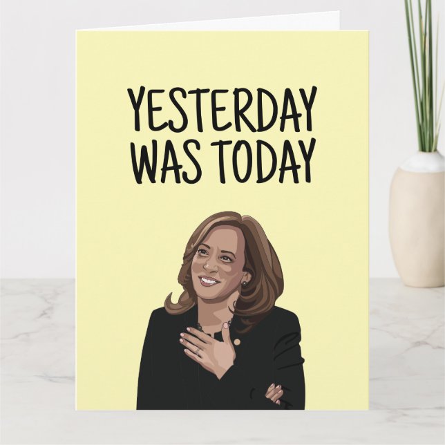 CARTÃO KAMALA HARRIS BIRTHDAY GREETING (Frente)