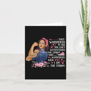 Cartão Kamala-harris Breast Cancer Eu Sou A Tempestade Si