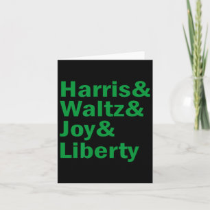 Cartão Kamala Harris e Waltz Joy Liberdade Engraçado