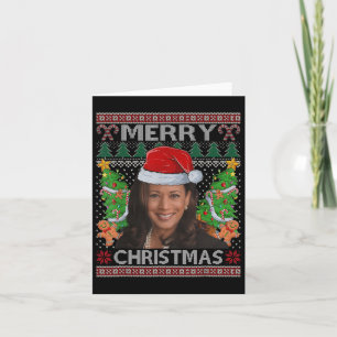 Cartão Kamala Harris Feliz Natal das Mulheres