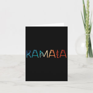 Cartão Kamala-harris - Letra Gato Positivo Engraçado