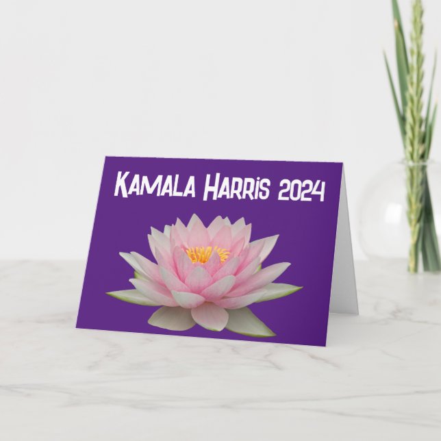 Cartão Kamala Harris Lotus 2024 (Frente)