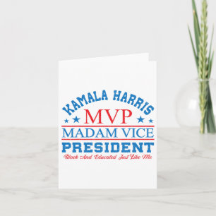 Cartão Kamala Harris Mvp Senhora Vice-Presidente Black An