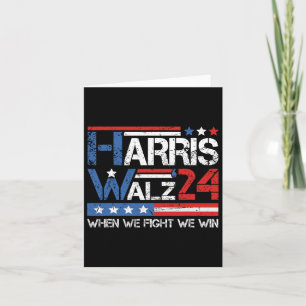 Cartão Kamala Harris Tim Waltz 2024 Quando Lutamos Nós Ve