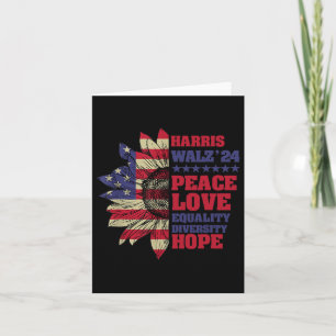 Cartão Kamala Harris Tim Walz 2024 Peace Lgbt Harris Walz
