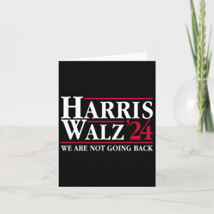 Cartão Kamala Harris Tim Walz Vp Não Vamos Voltar!