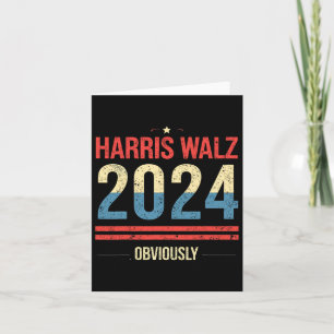 Cartão Kamala Harris Tim Wheimer Obviamente Roupa Vote B