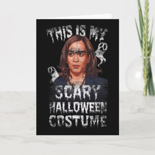 Cartão Kamala Harris Trump Eleição Assustadora de Hallowe