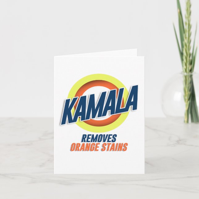 Cartão Kamala remove manchas laranja (Frente)