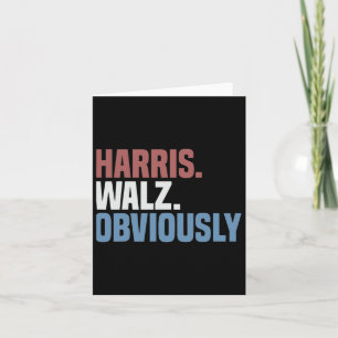 Cartão Kamala W Obviamente 2024 Harris Waltz 2024 Eleição
