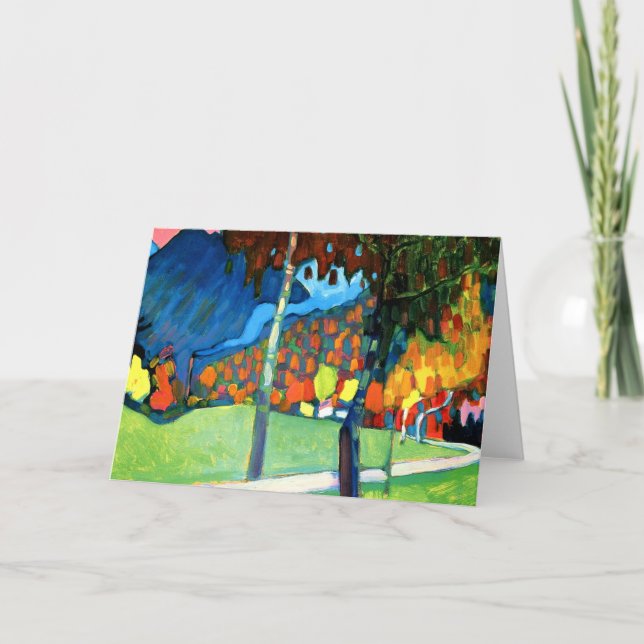 Cartão Kandinsky - Autumn Study in Oberau (Frente)