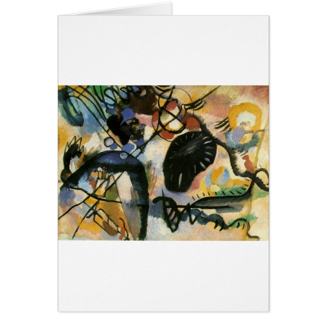Cartão Kandinsky Black Spot Abstrato (Frente)