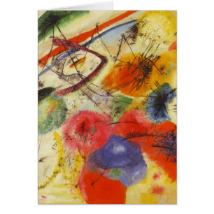 Cartão Kandinsky Black Trakes Abstrato Painting