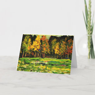 Cartão Kandinsky - Borda da Floresta, pintura colorida,
