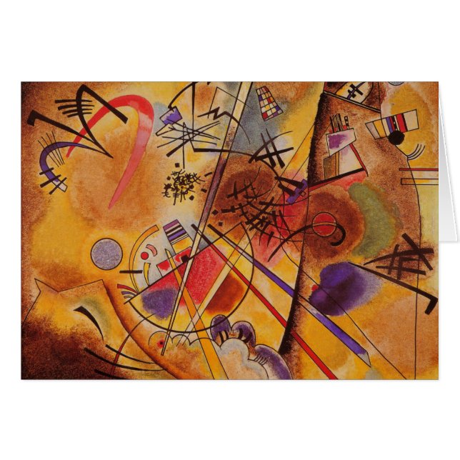 Cartão Kandinsky Brown Yellow Red Blue (Frente Horizontal)