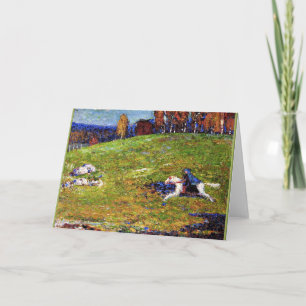 Cartão Kandinsky - Cavaleiro Azul, pintura paisagística