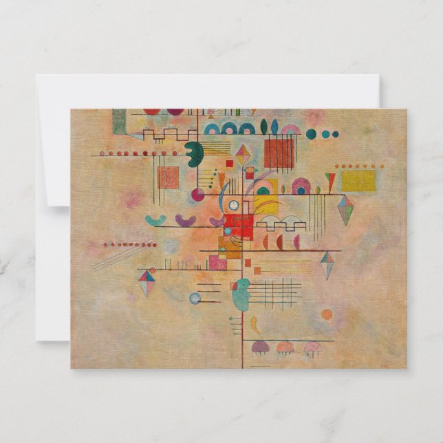 Cartão Kandinsky - Cinza, Ascensão, pintura popular (Frente)