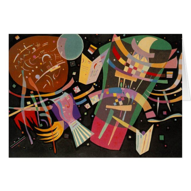 Cartão Kandinsky Composition 10 Abstrato Painting (Frente Horizontal)