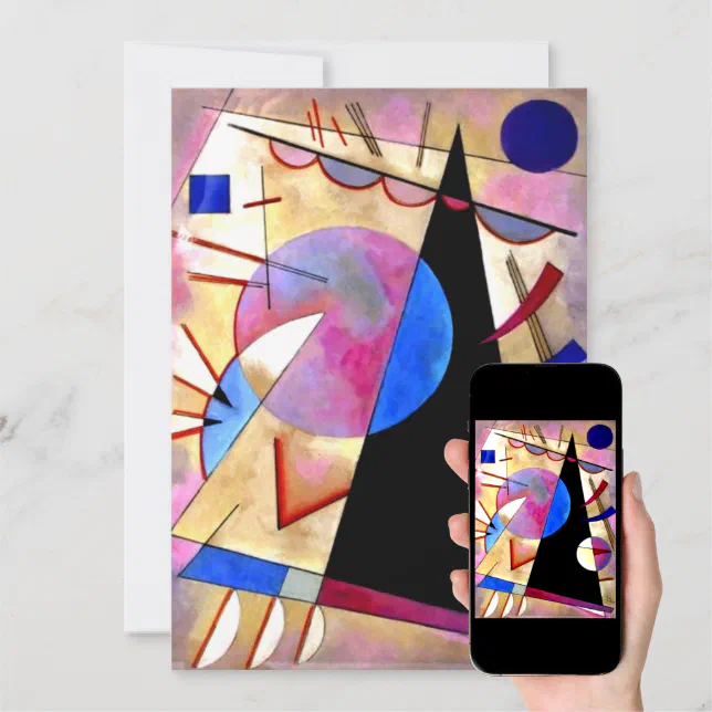 Cartão Kandinsky - Cubismo Abstrato Com Pinks E Blues | Zazzle Brasil