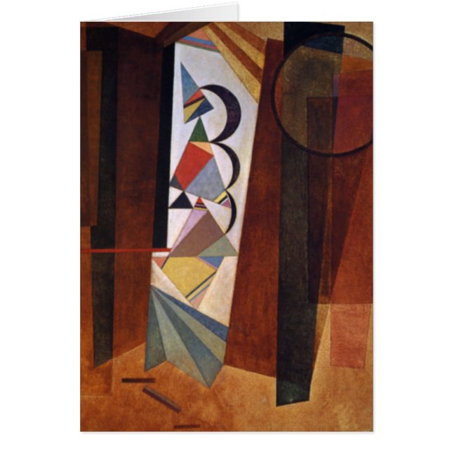 Cartão Kandinsky Development in Brown Abstrato Painting (Frente)