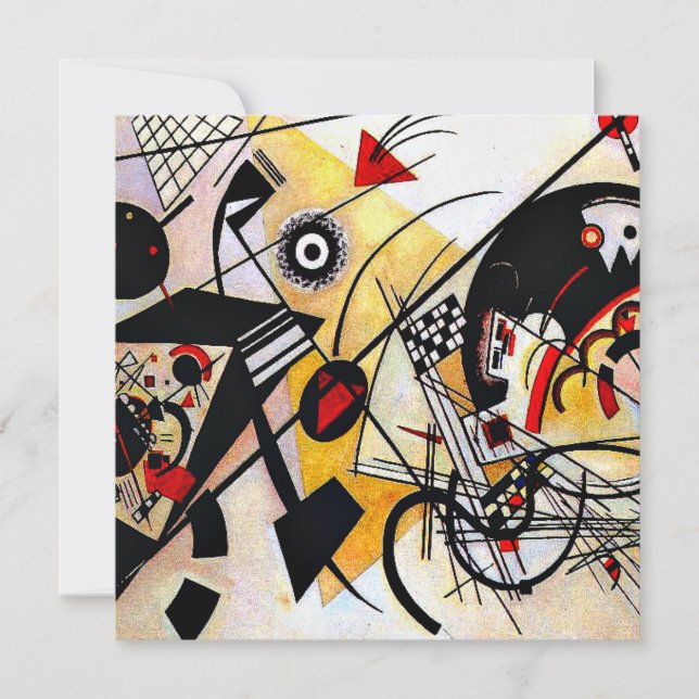 Cartão Kandinsky - Linha em movimento, colorido (Frente)