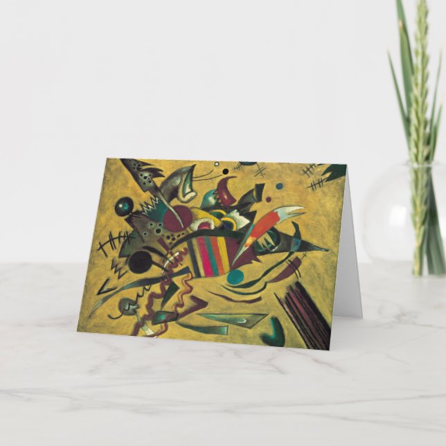Cartão Kandinsky Modern Absract Expressionist Artwork (Frente)