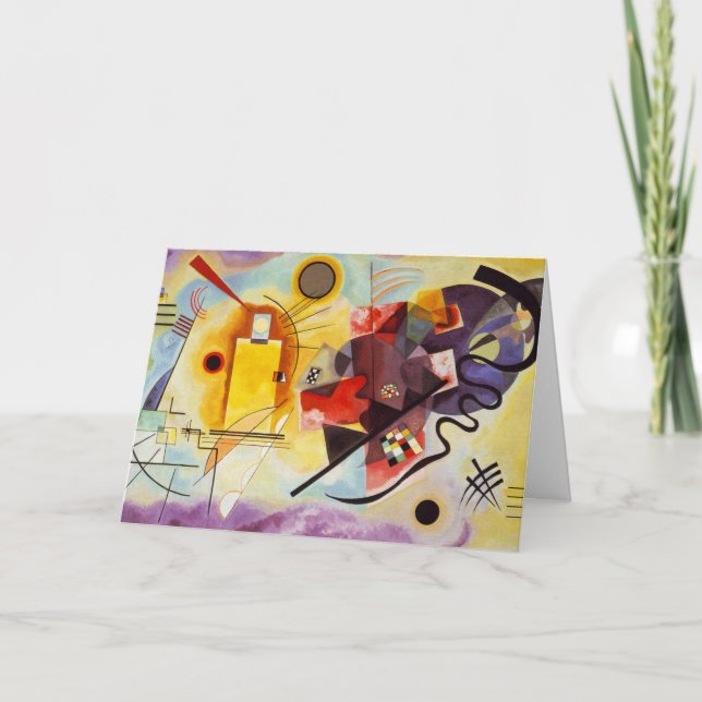 Cartão Kandinsky Modern Absract Expressionista Trabalho d (Frente)