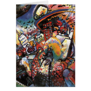 Cartão Kandinsky Moscou I Cityscape Abstrato Painting