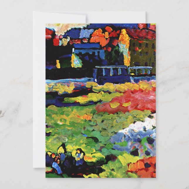 Cartão Kandinsky - Munique-Schwabing com a Igreja (Frente)