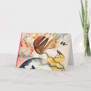 Cartão Kandinsky - Paisagem de chuva, abstrato art,