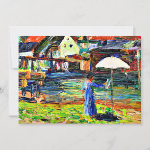 Cartão Kandinsky - Pintura de Gabriele Munter em Kallmunz