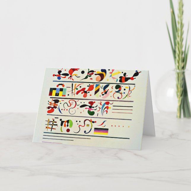 Cartão Kandinsky - Sucessão, trabalho de arte famosa, (Frente)