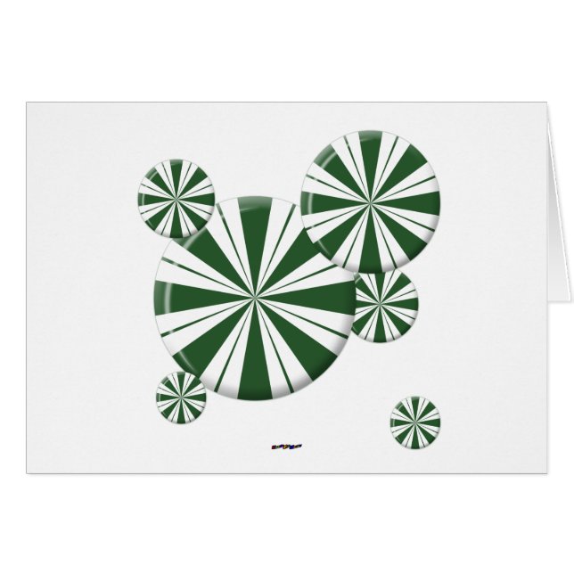 Cartão Kandy de Stripe de Spearmint (Frente Horizontal)