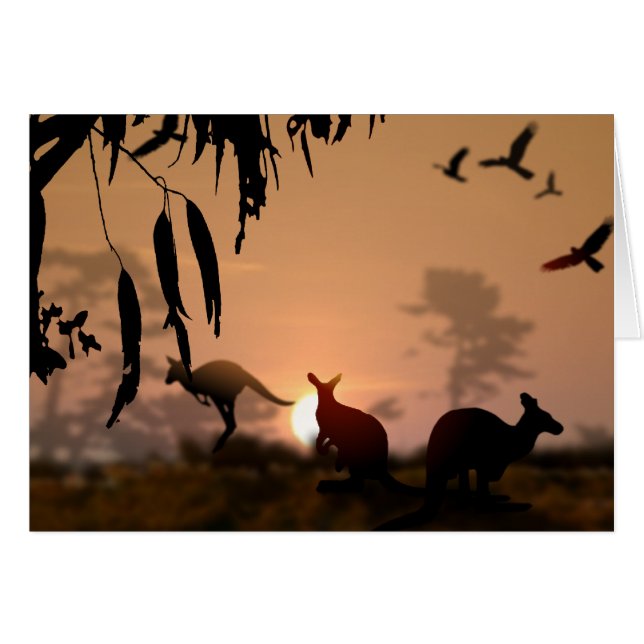 Cartão Kangaroos (Frente Horizontal)