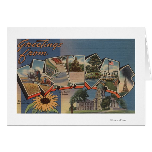 Cartão Kansas (Capital Estatal/Flor) (Frente Horizontal)
