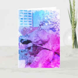 Cartão Kansas City Plaza Horse Fonter Roxo Azul