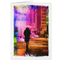 Cartão Kansas City W. 12 Street, Colorful Grunge Border