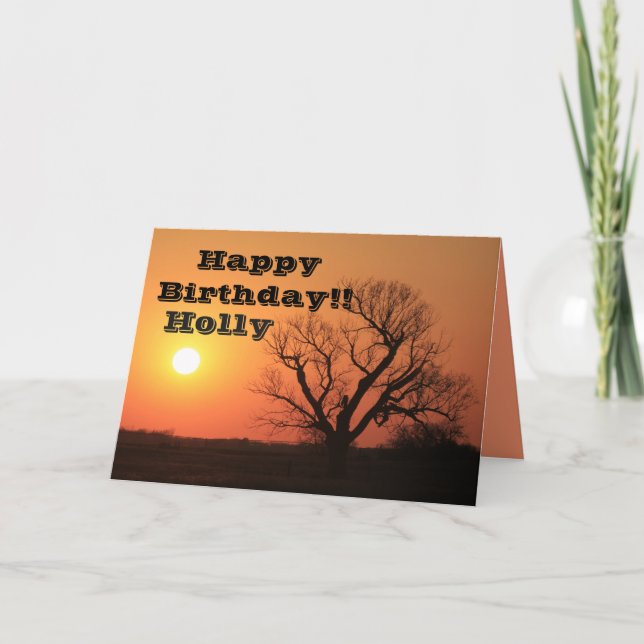 Cartão Kansas Orange Sunset Greeting Card (Frente)