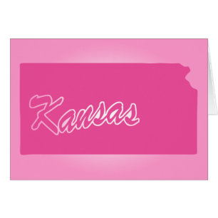 Cartão Kansas State Rosa