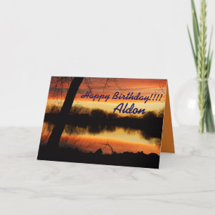 Cartão Kansas Sunset Reflection Birthday Card