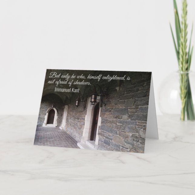 Cartão Kant Cote Cloisters Dark Hallway Medo de Sombras (Frente)