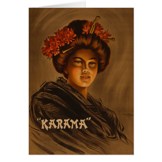 Cartão Karama Japan Geisha Oiran Girl Courtesan (Frente)