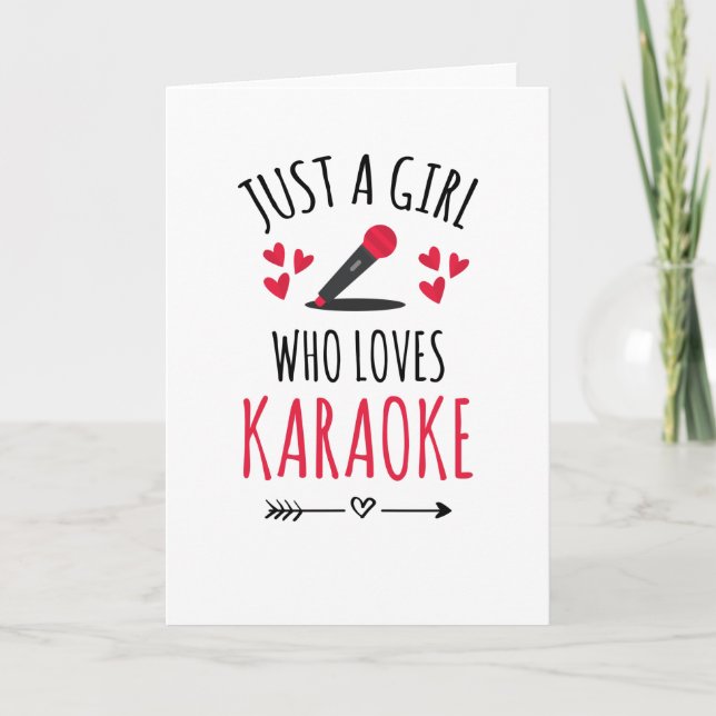 Cartão Karaoke Girl | Karaoke Lovers Karaoke Night (Frente)