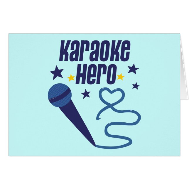 Cartão Karaoke Hero (Frente Horizontal)