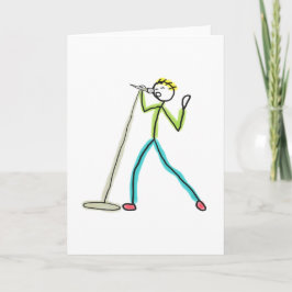 Cartão Karaoke Singing Stickman
