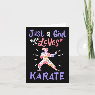 Cartão Karate Apenas Uma Menina Que Ama O Presente De Kar